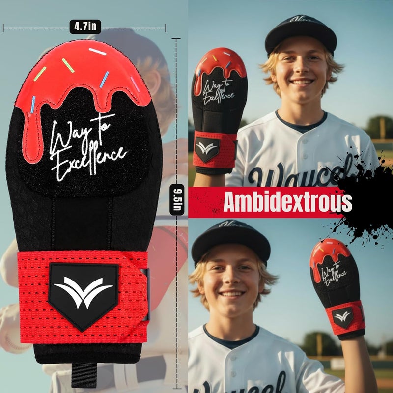 Waycel Sliding Mitts - Baseball Sliding Mitt for Youth - Ice Cream Sliding Mitt Baseball - Softball - Image 2